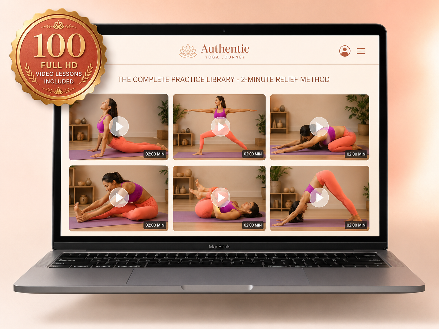 Authentic Yoga Journey - Complete Practice Library Mockup